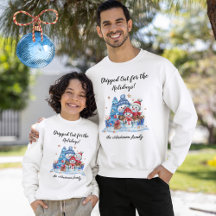 Family Name, Cute Snowman Family Dripped Out White