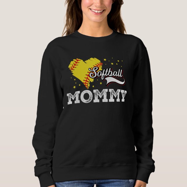 Sudadera Family Softball Palyer Mommy Softball Mother Grand (Anverso)