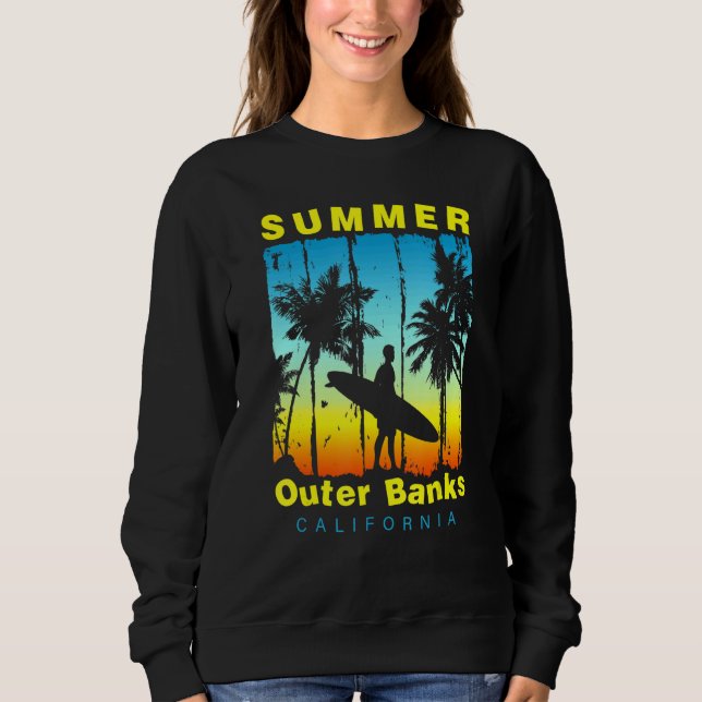Sudadera Family Vacation California Outer Banks Beach (Anverso)