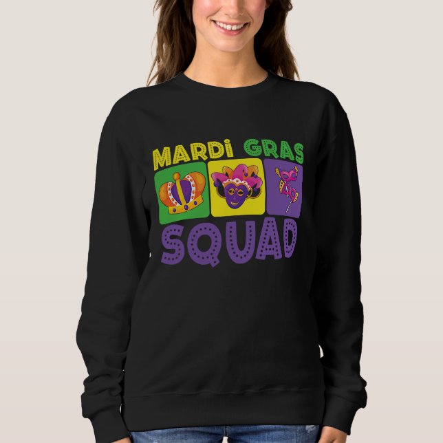 Sudadera Family Vacation Couple Cute Mardi Gras Squad (Anverso)