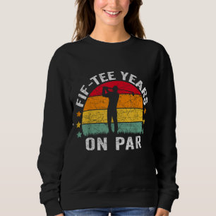 Sudadera Famoso 50 años de fiesta de golf Pun Retro Sunset