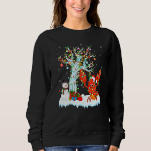 Sudadera Famoso árbol de navidad que ilumina Santa Hat Lobs