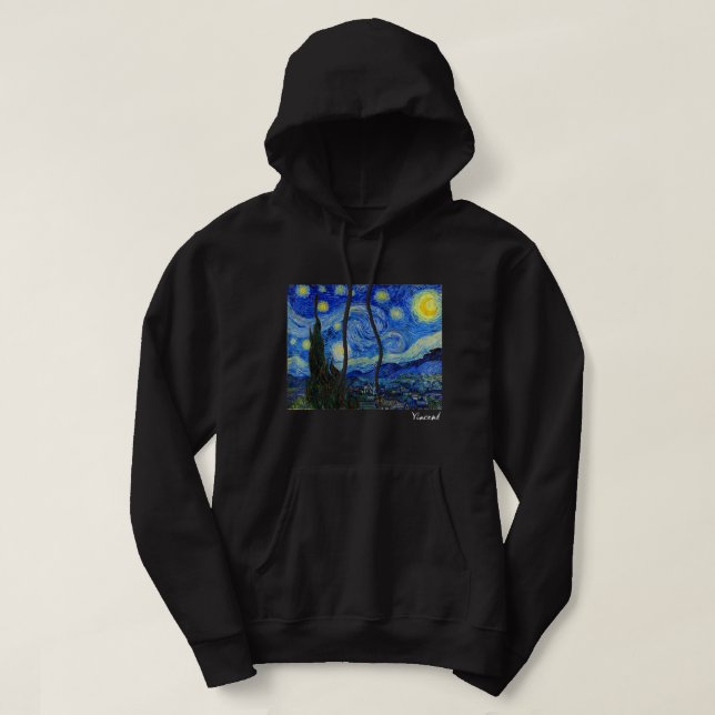 Sudadera Famoso artista nocturno de arte estelar Van Gogh P (Diseño del anverso)