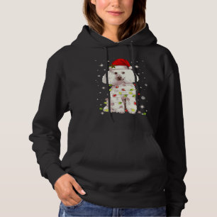 Sudadera Famoso canalla francés de perro de Santa Hat Navid