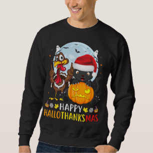 Sudadera Famoso Cat Halloween Y Feliz Navidad Hall
