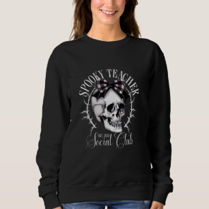 Sudadera Famoso profesor del club social Skull Coquette Bow