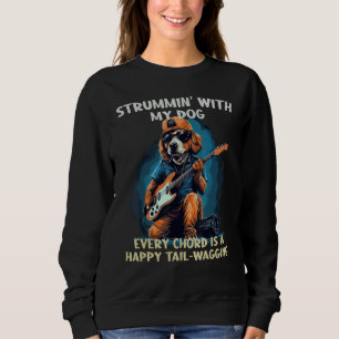 Sudadera Famoso Strummin con mi perro y guitarra para niños