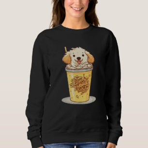 Sudadera Famosos fideos japoneses con la cara de perro ador