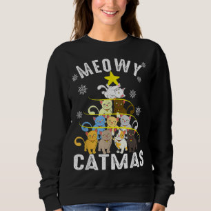 Sudadera Famosos Navidades Árbol de gato Graciosos Navidad 
