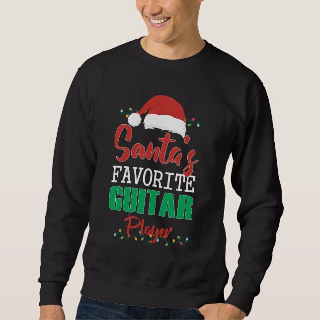 Sudadera Famosos Santa Navidades de guitarra favorita Navid (Anverso)
