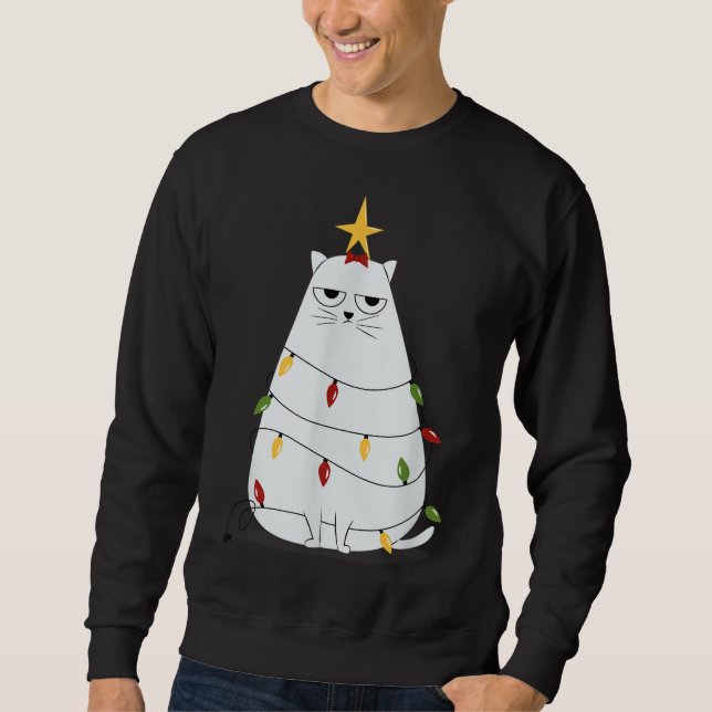 Sudadera Famosos y enojados Navidades Cat Xmas Day (Anverso)
