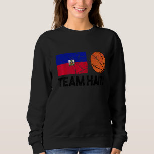 Sudadera Fan de baloncesto con bandera haitiana de Haití