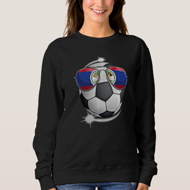 Sudadera Fanático de Belice Sunglass Soccer (Anverso)