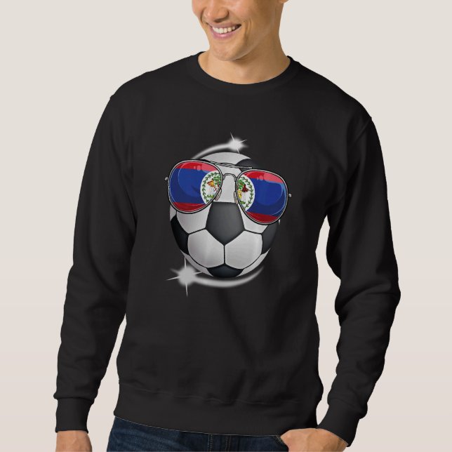 Sudadera Fanático de Belice Sunglass Soccer (Anverso)