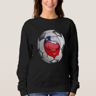 Sudadera Fanático de Chile: Boca de bandera chilena