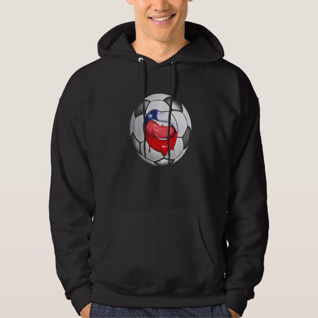 Sudadera Fanático de Chile: Boca de bandera chilena (Anverso)