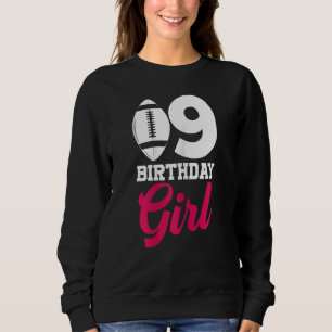 Sudadera Fanático de fútbol 9 Chica de cumpleaños 1 jugador