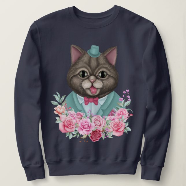 Sudadera Fancy Cat (Anverso del diseño)