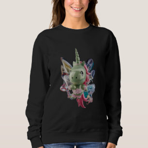 Sudadera Fancy Jade Unicorn por la buena suerte, arte lindo