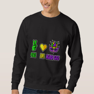 Sudadera Fancy Mardi Gras Fiesta disfraz Miss Mardi Gras