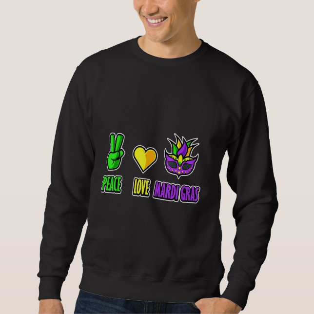 Sudadera Fancy Mardi Gras Fiesta disfraz Miss Mardi Gras (Anverso)