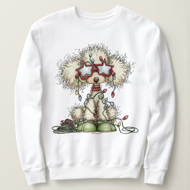 Sudadera Fancy Poodle Mess Christmas Sweatshirt (Anverso del diseño)