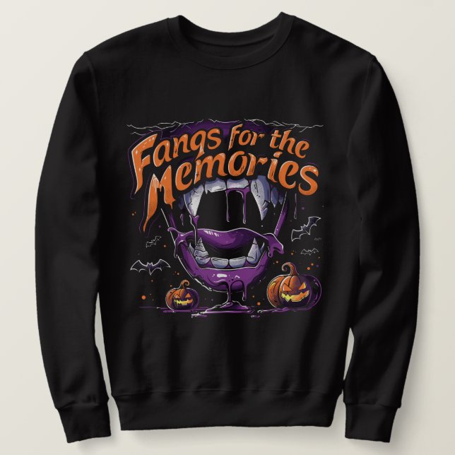 Sudadera Fangs para los Recuerdos | ExDesigner | Halloween (Anverso del diseño)