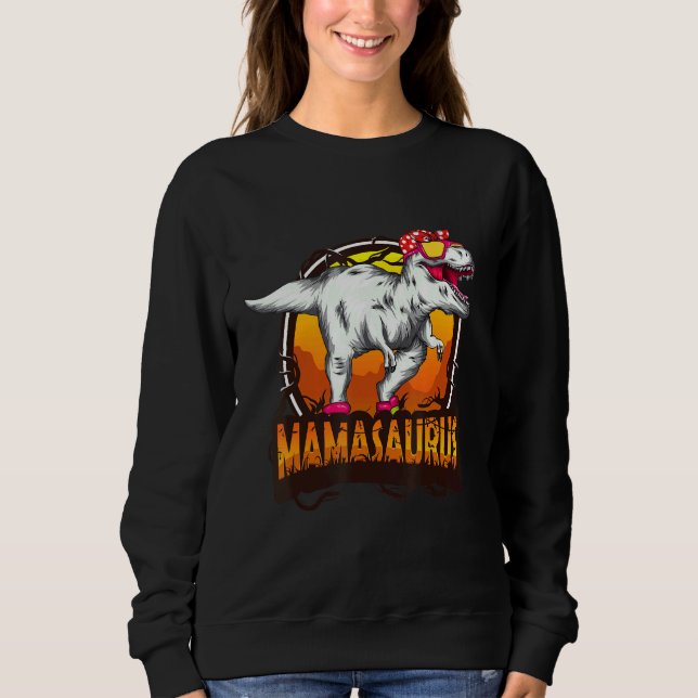 Sudadera Fanny Mamasaurus T Rex Dinosaur Family (Anverso)