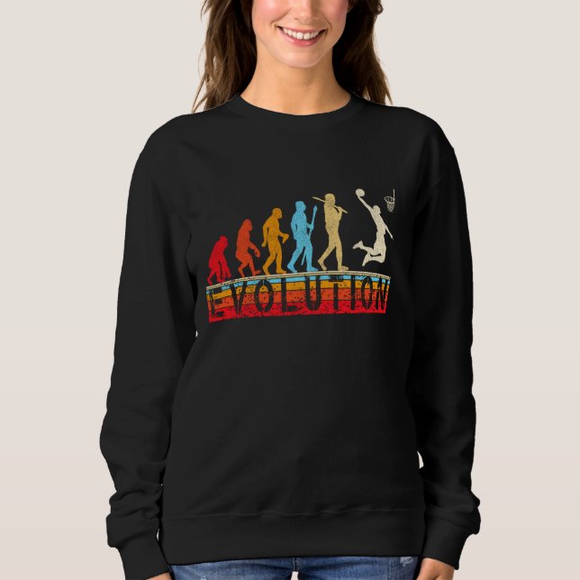 Sudadera Fans de Baloncesto de la Evolución Retro (Anverso)