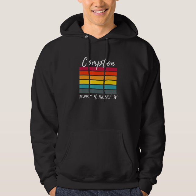 Sudadera Fans De Compton Latitude Y Longitude Ca Los Angele (Anverso)