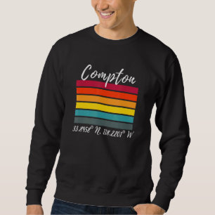 Sudadera Fans De Compton Latitude Y Longitude Ca Los Angele