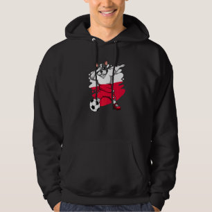 Sudadera Fans de fútbol de Polonia, Bulldog francés Dabbing