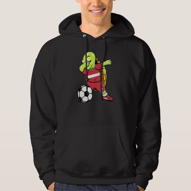 Sudadera Fans de Letonia de fútbol de Tortuga Dabbing Latvi (Anverso)