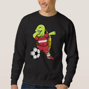 Sudadera Fans de Letonia de fútbol de Tortuga Dabbing Latvi