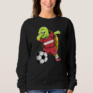 Sudadera Fans de Letonia de fútbol de Tortuga Dabbing Latvi