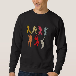 Sudadera Fans del críquet de colores retro vintage entrenad