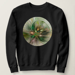 Sudadera Fantasía abstracta moderna y colorida Flor fractal