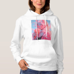 Sudadera Fantasía Crema de hielo rosa suave Anime Chica