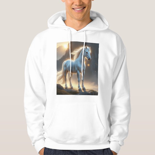 Sudadera Fantasía de caballo blanco Celestial 🌄 camiseta ✨ (Anverso)