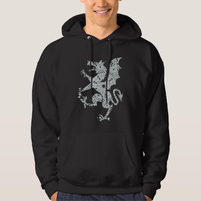 Sudadera Fantasia de dragón Mandala Alas de cuento de hadas (Anverso)