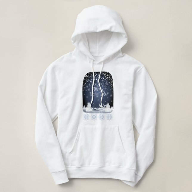 Sudadera Fantasía de hadas de vacaciones de invierno y bosq (Diseño del anverso)