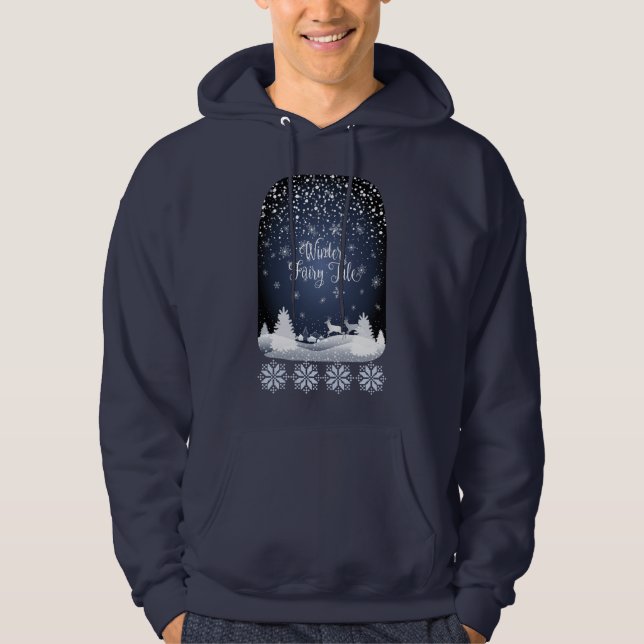 Sudadera Fantasía de hadas de vacaciones de invierno y bosq (Anverso)