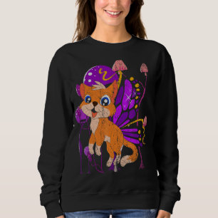 Sudadera Fantasía Mariposa Mushroom Cat Mascota Propietario