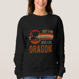 Sudadera Fantasía Retro Juego De Rollos Solo Un Niño Que Am