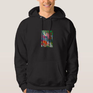 Sudadera Fantasía sentado en un hongo con unicornio