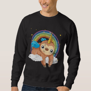 Sudadera Fantasía Unicornio Cute Slothicorn Magical Lazy