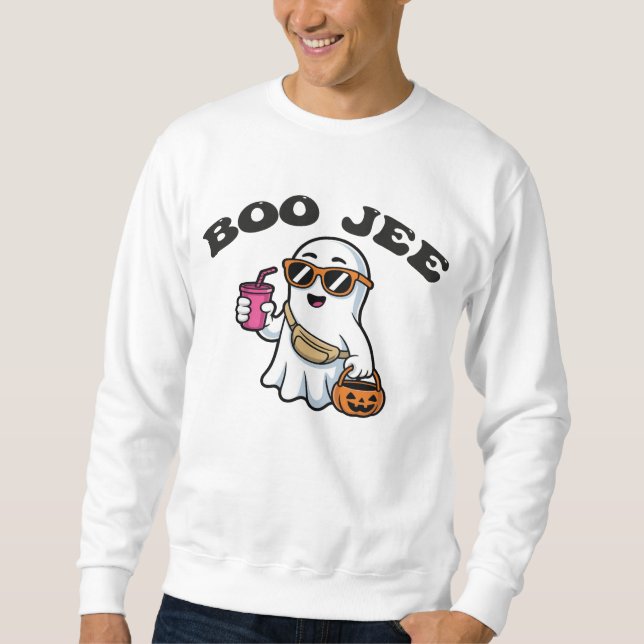 Sudadera Fantasma BOO-JEE – Diseño divertido de Halloween B (Anverso)