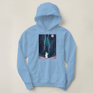 Sudadera Fantasma Cósmico Alegre en un Bosque Estrellado