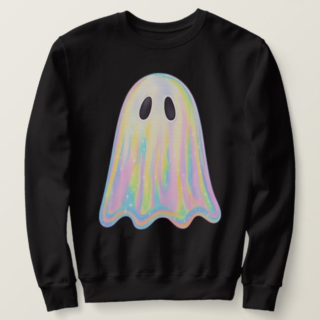 Sudadera Fantasma de Arcoíris Pastel Adorable | Espeluznant (Anverso del diseño)