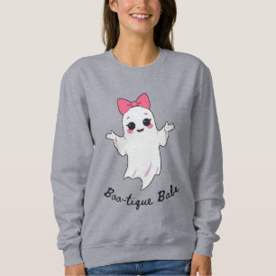 Sudadera Fantasma de Chica retro suave con paro de pelo ros